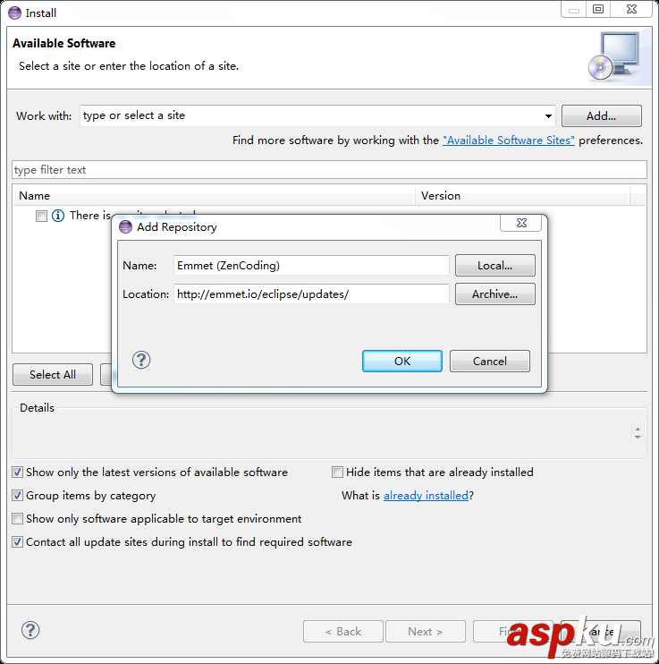在Eclipse中在線安裝Emmet和圖文使用教程 Eclipse,Emmet