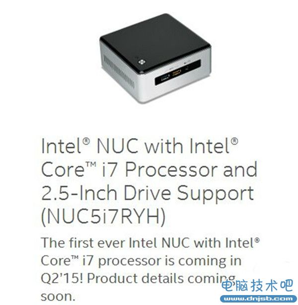 英特爾 前所未有!英特爾推出首款Core i7 NUC