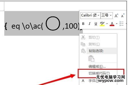 word2013中如何輸入帶圈100