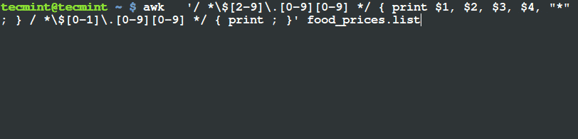 使用awk按模式篩選文本或字符串的方法