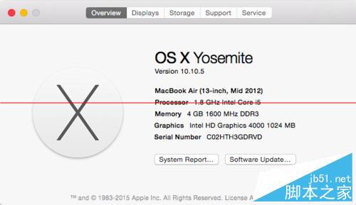 查找MacBook型號、內(nèi)存、序列號的方法