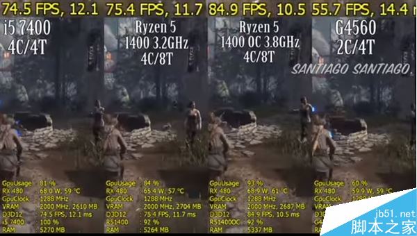1299元4核AMD Ryzen 5 1400搶先游戲測(cè)試:對(duì)比7代i5