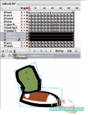 Flash cs3教程:人物行走動畫制作技巧,PS教程,思緣教程網