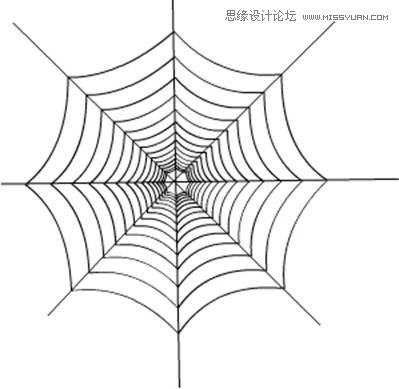 Flash基礎(chǔ)教程:繪制逼真的蜘蛛網(wǎng)效果圖,PS教程,思緣教程網(wǎng)