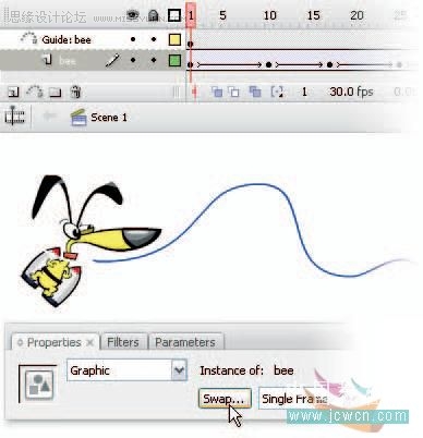 Flash cs3鼠繪教程:圖形元件的同步應用,PS教程,思緣教程網