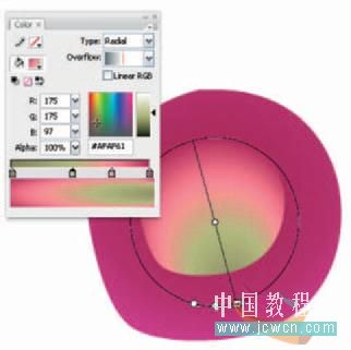 Flash cs3教程:仿真藝術(shù)設(shè)計1.13――漸變填充實(shí)現(xiàn)寫實(shí)效果的技巧_中國教程網(wǎng)