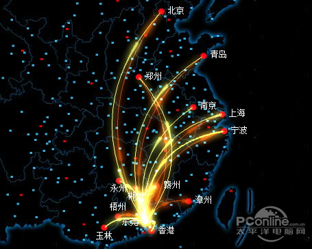 色情業被曝！圍觀百度東莞8小時遷徙圖