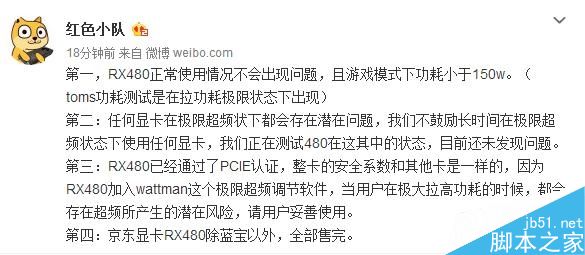 RX 480京東恢復(fù)上架:只是缺貨而已