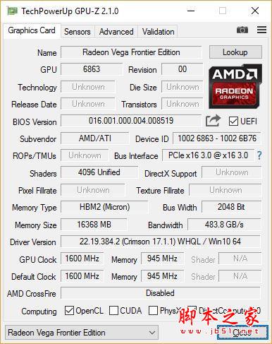 AMD Vega Frontier詳細測試:游戲完敗 專業性能滅Titan Xp