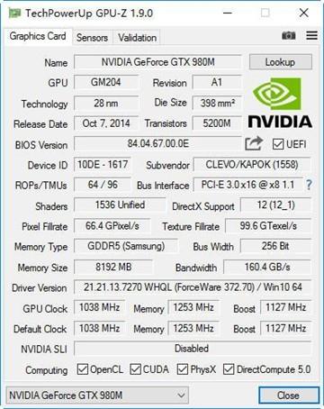 價格差不多 GTX 980M跟GTX 1060M買誰?