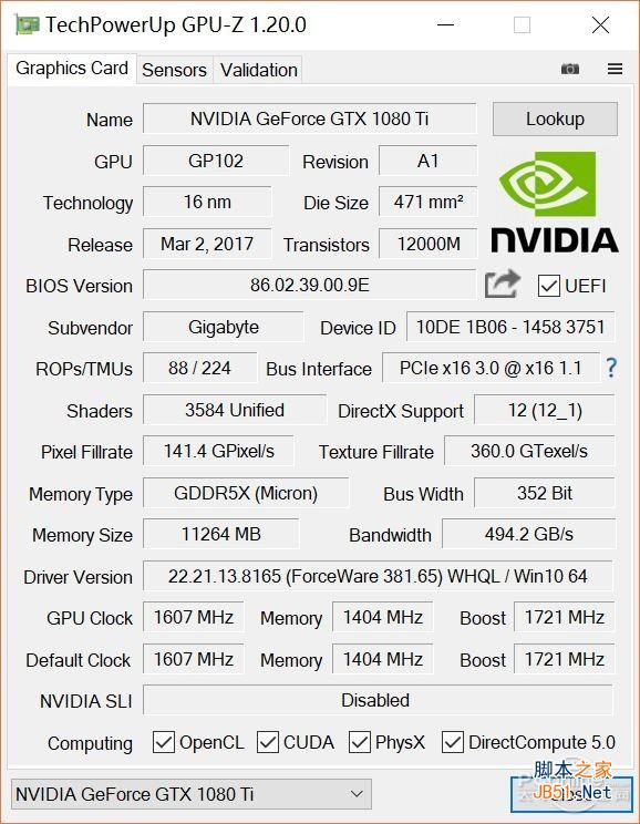 技嘉 AORUS GTX1080Ti Xtreme 技嘉 AORUS GTX1080Ti Xtreme
