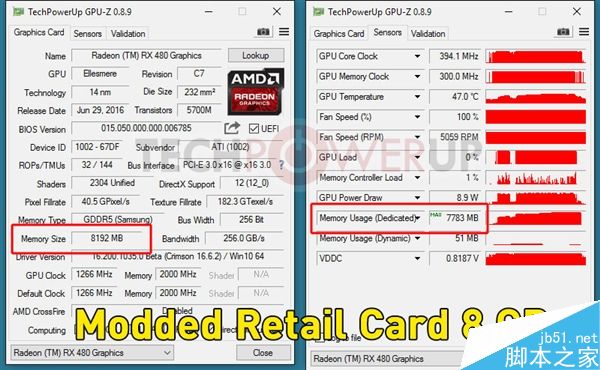 RX 480 4GB成功解鎖8GB:賺大了!