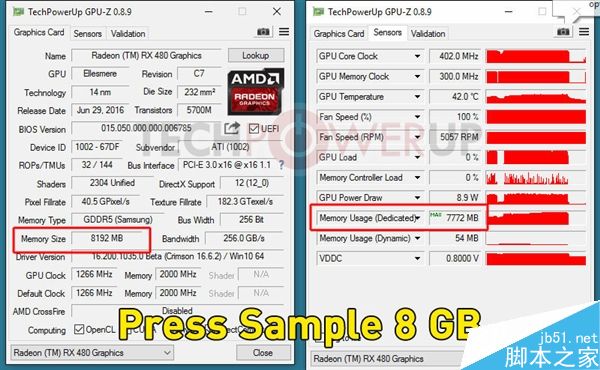 RX 480 4GB成功解鎖8GB:賺大了!
