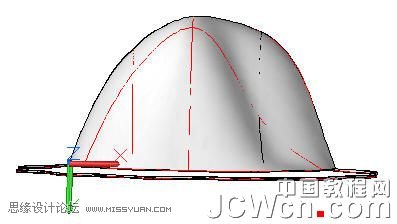 AutoCAD 2011教程:用曲面命令制作帽子,PS教程,思緣教程網