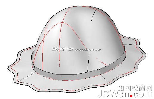 AutoCAD 2011教程:用曲面命令制作帽子,PS教程,思緣教程網