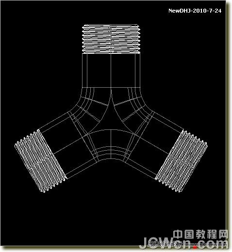 AutoCAD三維建模教程:三通管的制作過程,PS教程,思緣教程網(wǎng)