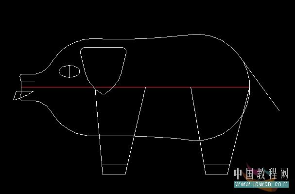 AutoCAD教程:實體建模畫一只豬 武林網 CAD教程