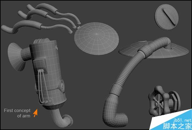 3DSMAX制作機器人 武林網(wǎng) 3DSMAX建模教程