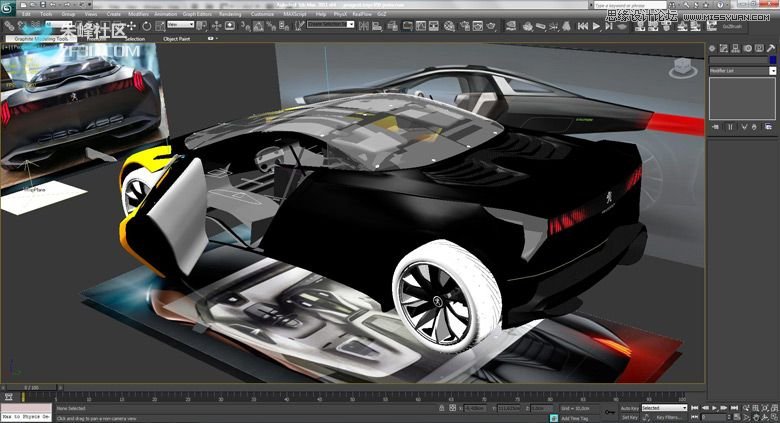 3dmax集合Vray制作標致時尚的汽車模型,