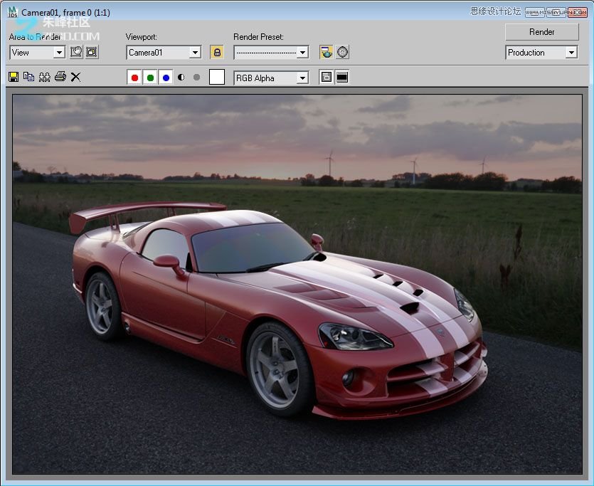 3DMAX制作炫酷的紅色跑車教程,PS教程,思緣教程網(wǎng)
