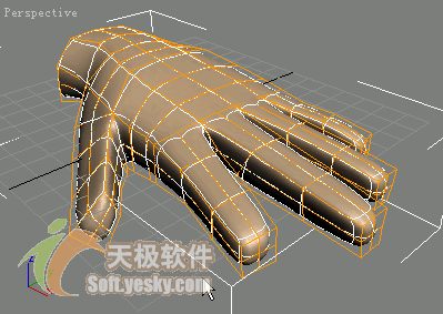 3Ds max多邊形建模實例:人手模型 武林網(wǎng) 3DSMAX入門教程