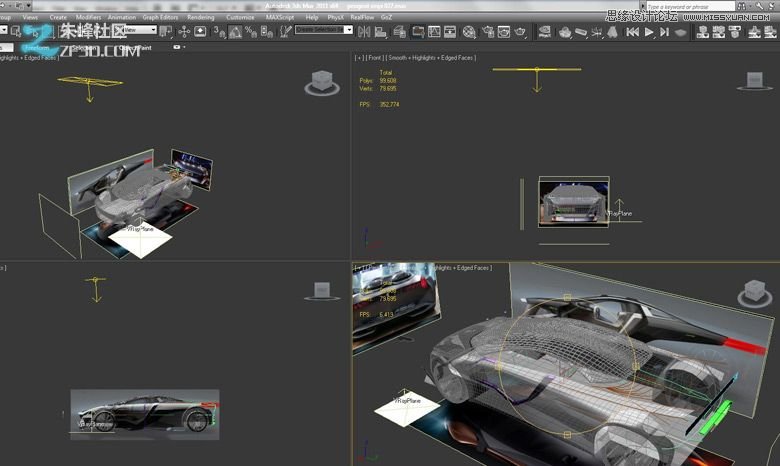 3dmax集合Vray制作標致時尚的汽車模型,