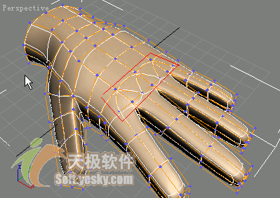 3Ds max多邊形建模實例:人手模型 武林網(wǎng) 3DSMAX入門教程