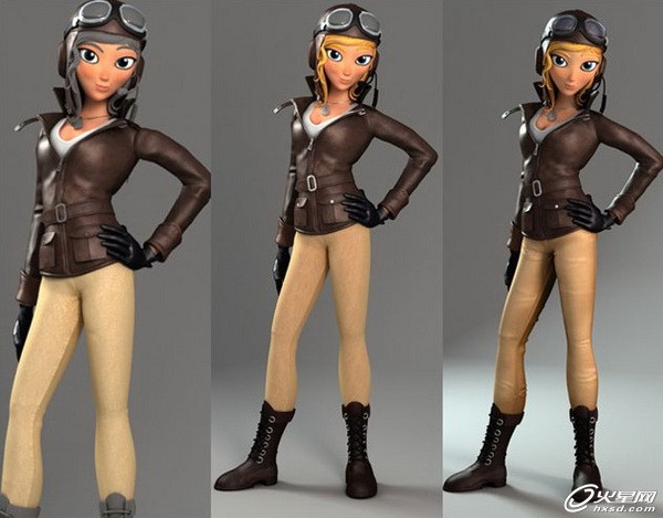 3DSMAX制作卡通女飛行員角色 武林網(wǎng) 3DSMAX角色教程