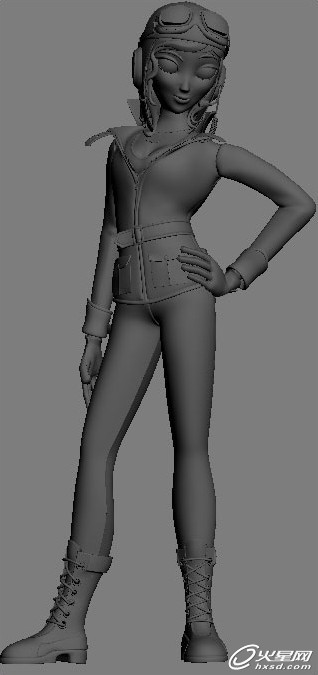 3DSMAX制作卡通女飛行員角色 武林網(wǎng) 3DSMAX角色教程