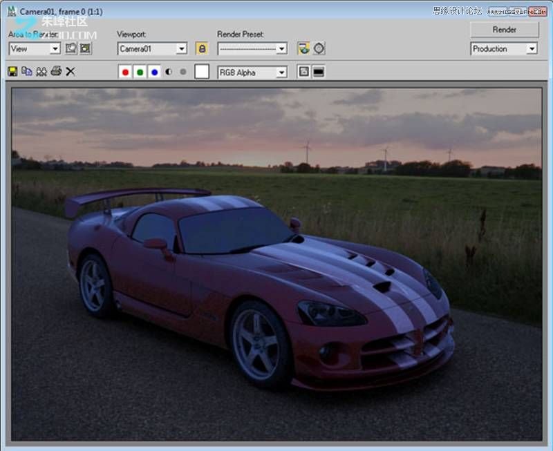 3DMAX制作炫酷的紅色跑車教程,PS教程,思緣教程網(wǎng)