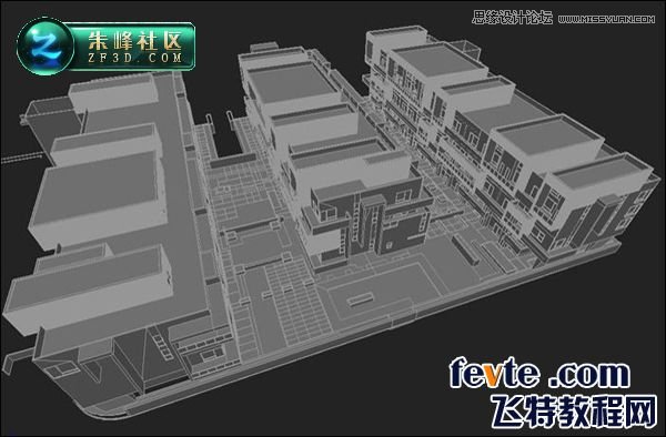 3DSMAX制作大氣的小區室外效果圖,PS教程,思緣教程網