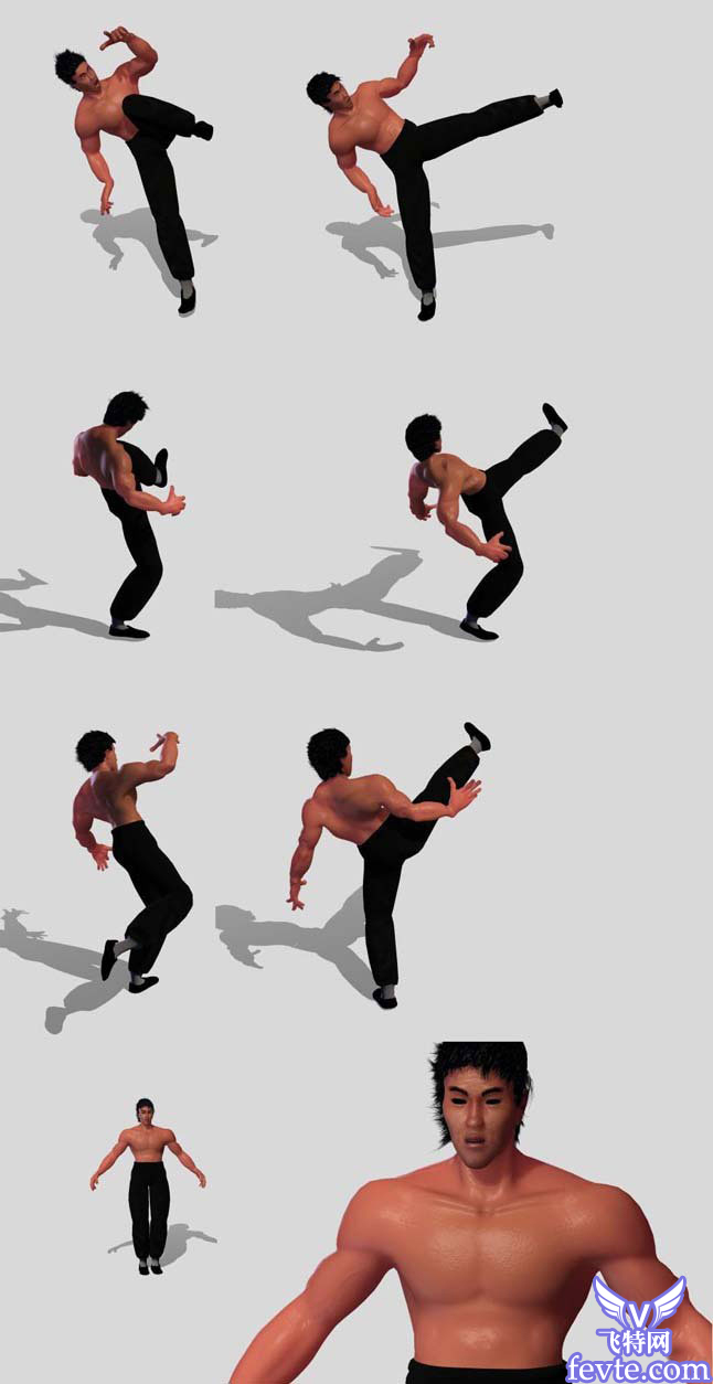 3DMA制作李小龍武打動作動畫教程 武林網(wǎng) 3DSMAX角色教程