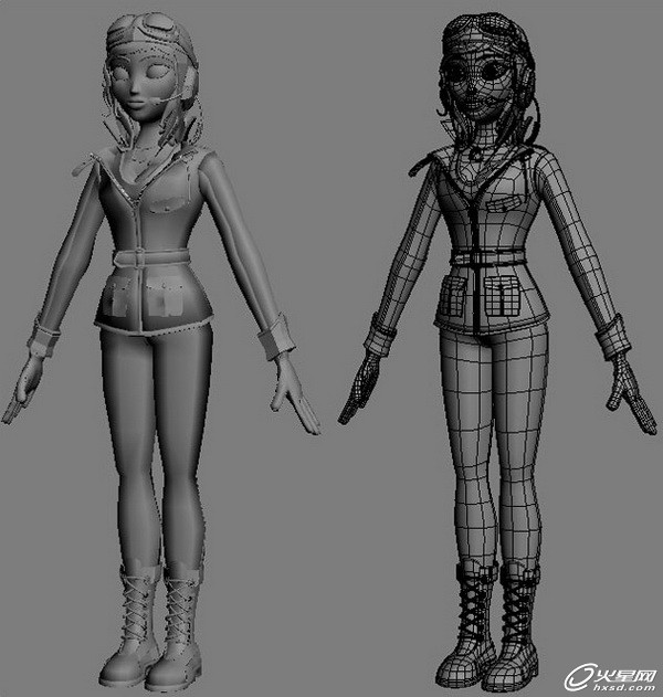 3DSMAX制作卡通女飛行員角色 武林網(wǎng) 3DSMAX角色教程