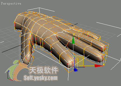 3Ds max多邊形建模實例:人手模型 武林網(wǎng) 3DSMAX入門教程