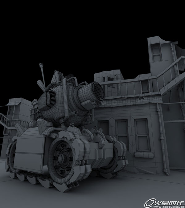3DSMAX制作漂亮卡通坦克 武林網 3DSMAX建模教程