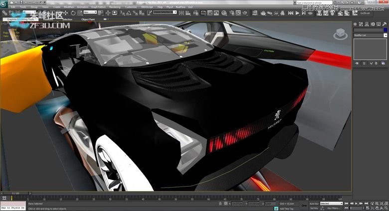 3dmax集合Vray制作標致時尚的汽車模型,