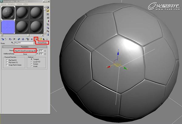 3DSMAX制作足球貼圖 武林網(wǎng) 3DSMAX材質(zhì)貼圖教程