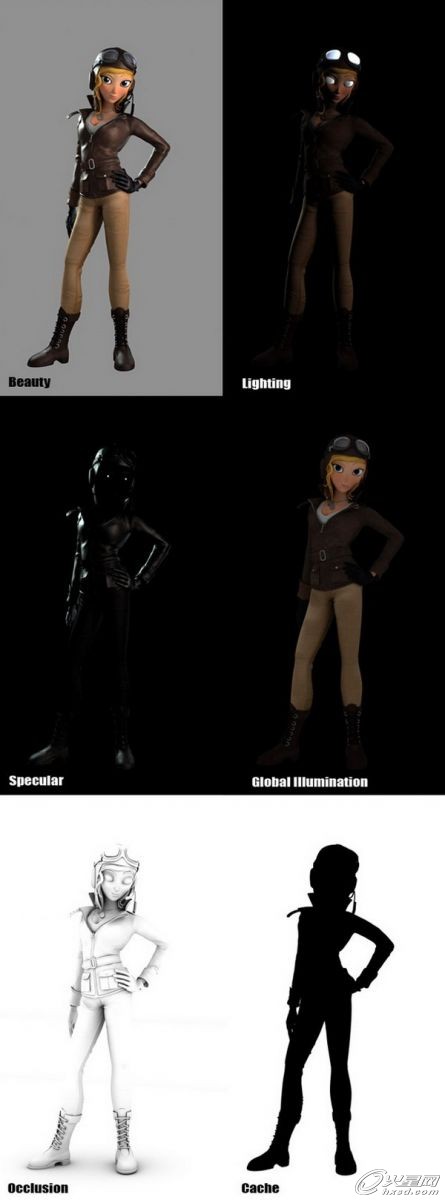 3DSMAX制作卡通女飛行員角色 武林網(wǎng) 3DSMAX角色教程