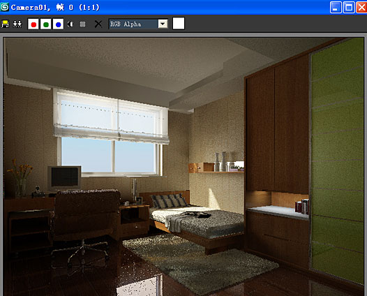 3DMAX臥室渲染 武林網 3DSMAX渲染教程