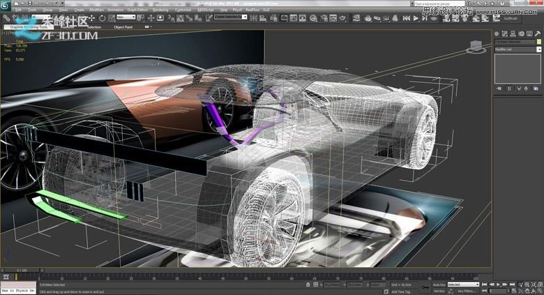3dmax集合Vray制作標致時尚的汽車模型,