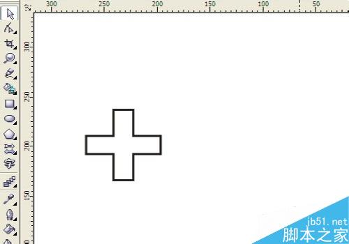 CDR中怎么畫十字架