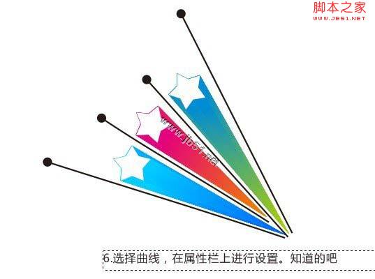 Coreldraw繪制帶拖影效果的立體五角星