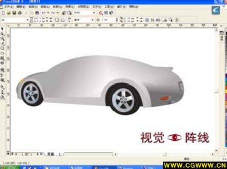 CDR繪制寶馬汽車 武林網 CDR實例教程