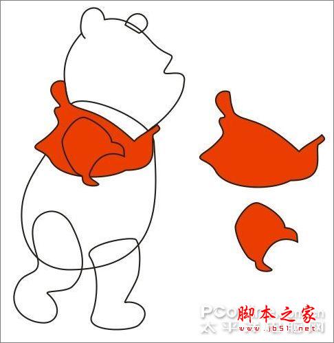 Coreldraw繪制可愛的小熊維尼教程 Coreldraw繪制可愛的小熊維尼教程