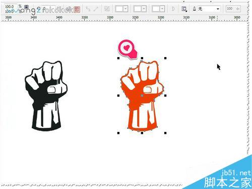 CDR如何快速描圖?