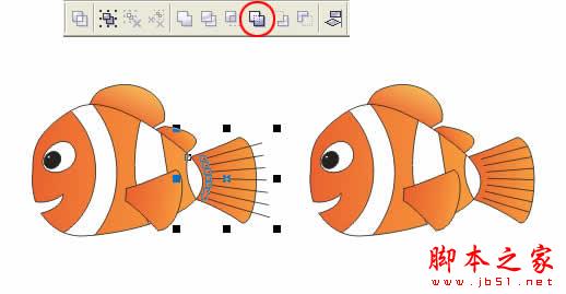 Coreldraw繪制小魚Nemo