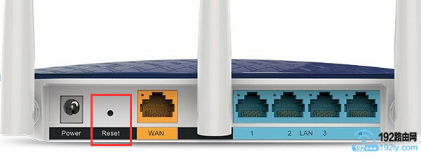 路由器上的復位按鈕