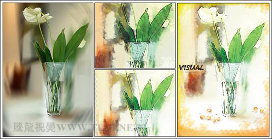 CDR繪制清新水彩效果畫面 武林網 CDR實例教程