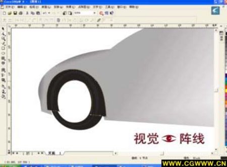 CDR繪制寶馬汽車 武林網 CDR實例教程