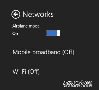 Win8系統(tǒng)飛行模式輕松關(guān)閉所有無線網(wǎng)絡(luò)